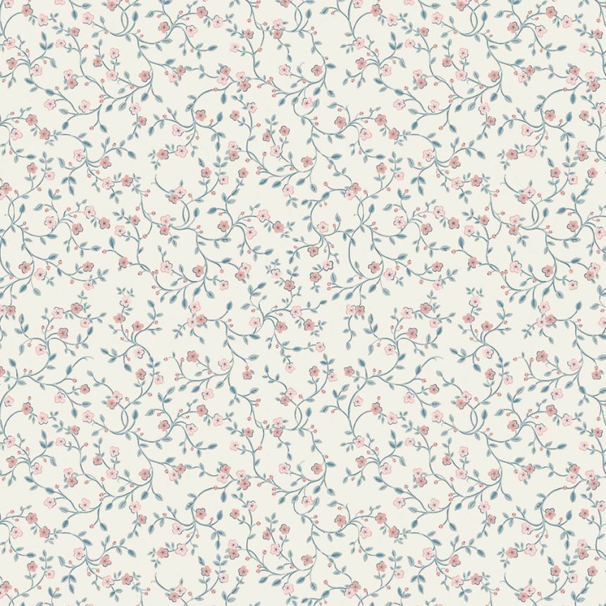 Vliesová tapeta na zeď, modrá, růžová, květiny, 122749, Laura Ashley 4