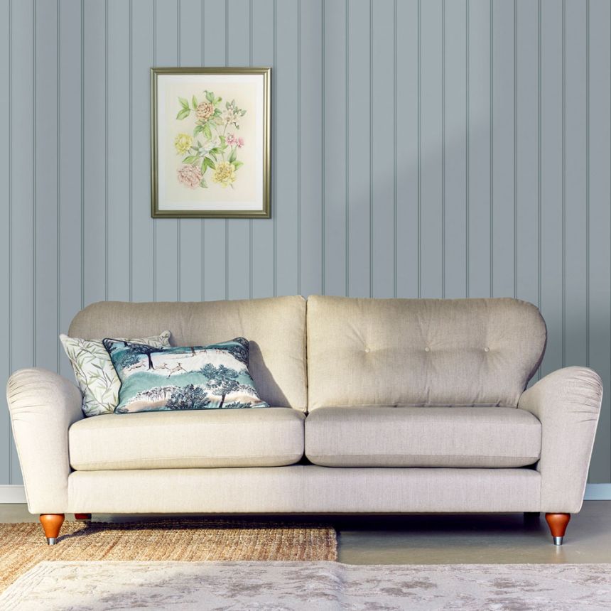 Pruhovaná vliesová tapeta na zeď, modrá, 122758, Laura Ashley 4