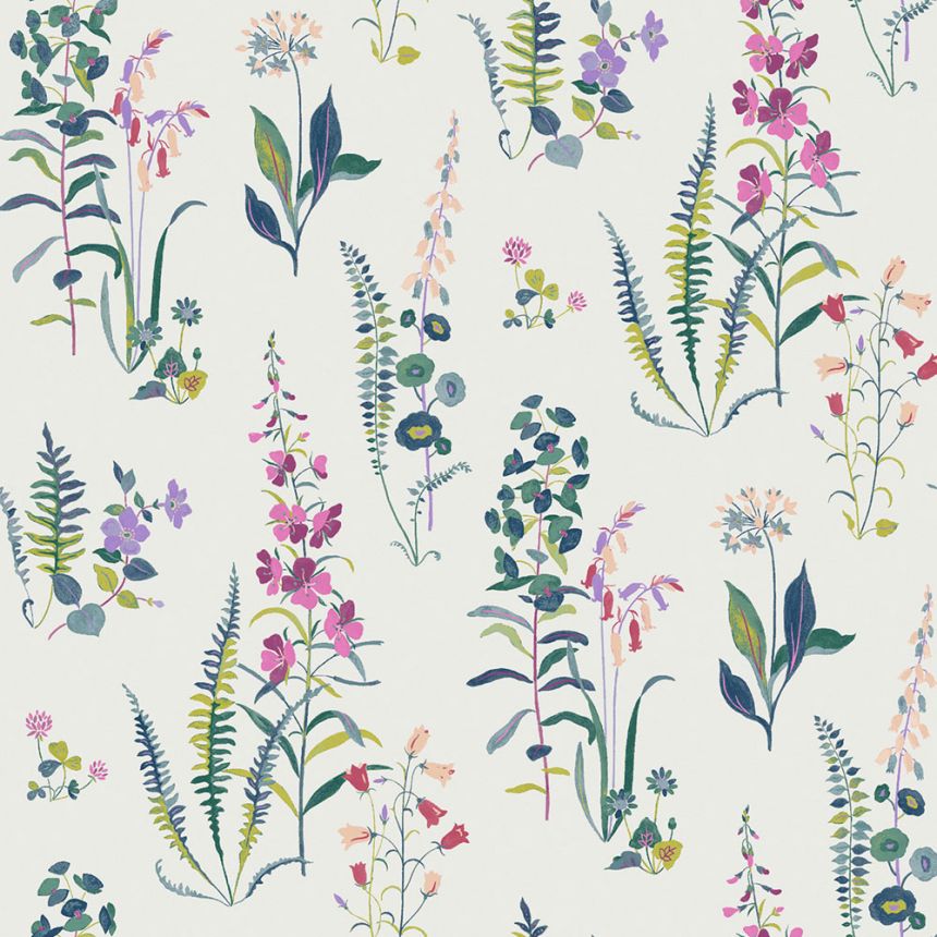 Květinová vliesová tapeta na zeď, růžová, fialová, 127401, Laura Ashley 4