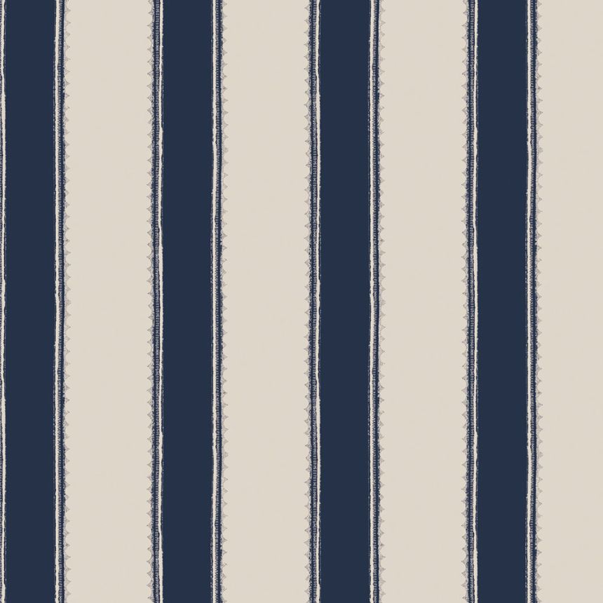 Modro-bílá vliesová tapeta na zeď, pruhy, 127404, Laura Ashley 4