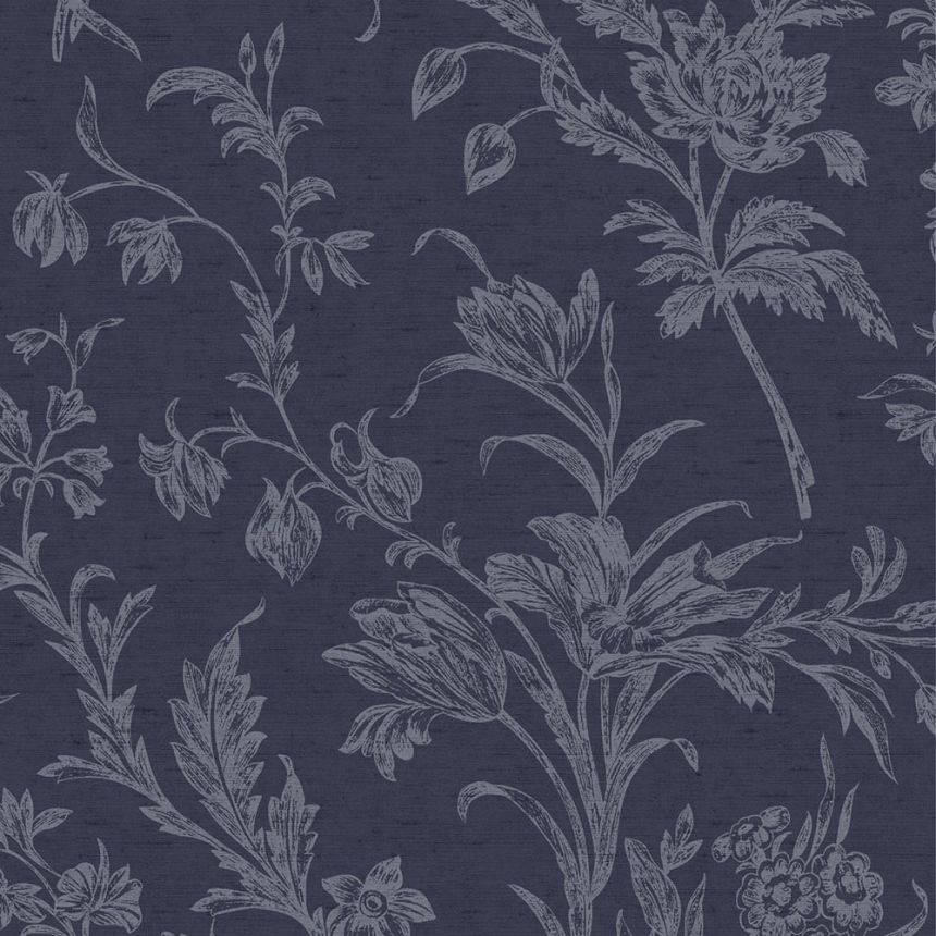 Vliesová tapeta na zeď, modrá, květinový vzor, 127392, Laura Ashley 4