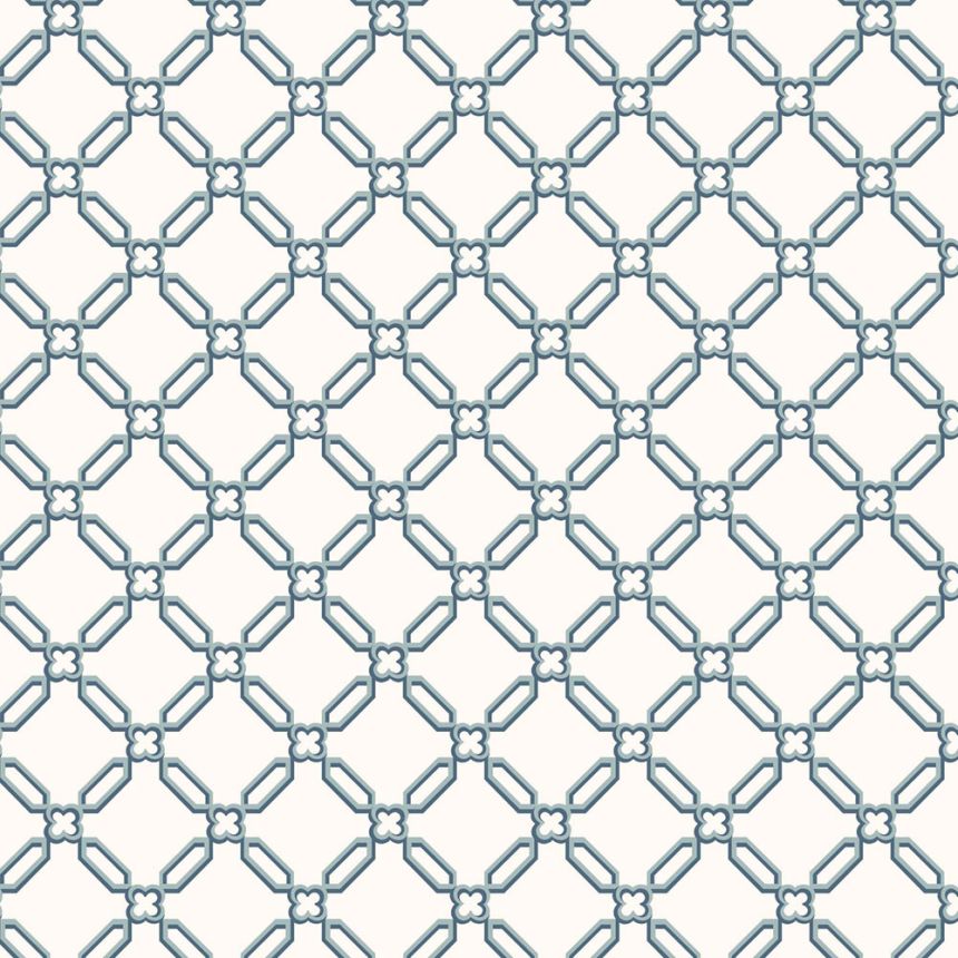 Vliesová tapeta na zeď, modrá, bílá, geometrický vzor, 130100, Laura Ashley 4