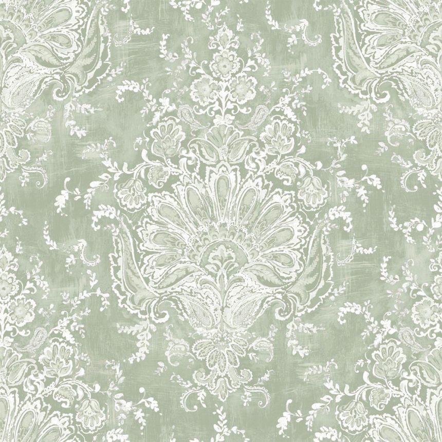 Zámecká vliesová tapeta na zeď, zelená, šedá, 130105, Laura Ashley 4