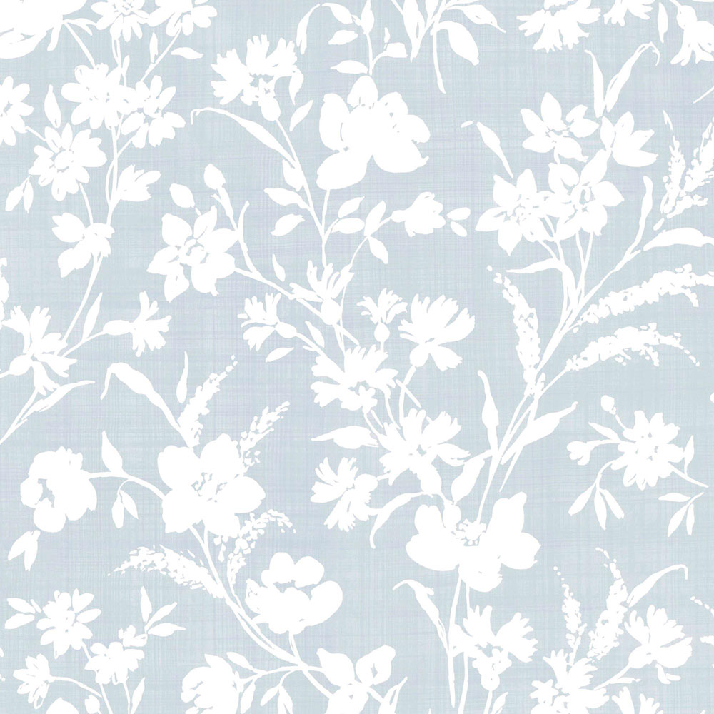 Vliesová tapeta na zeď, modrá, květinový vzor, 130109, Laura Ashley 4