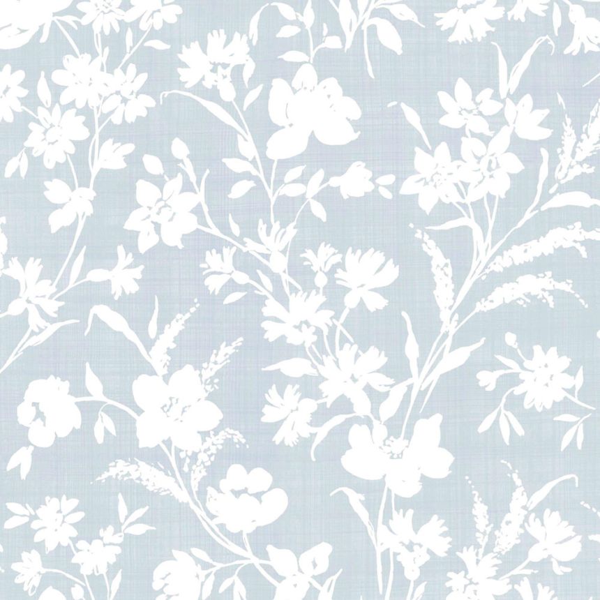 Vliesová tapeta na zeď, modrá, květinový vzor, 130109, Laura Ashley 4