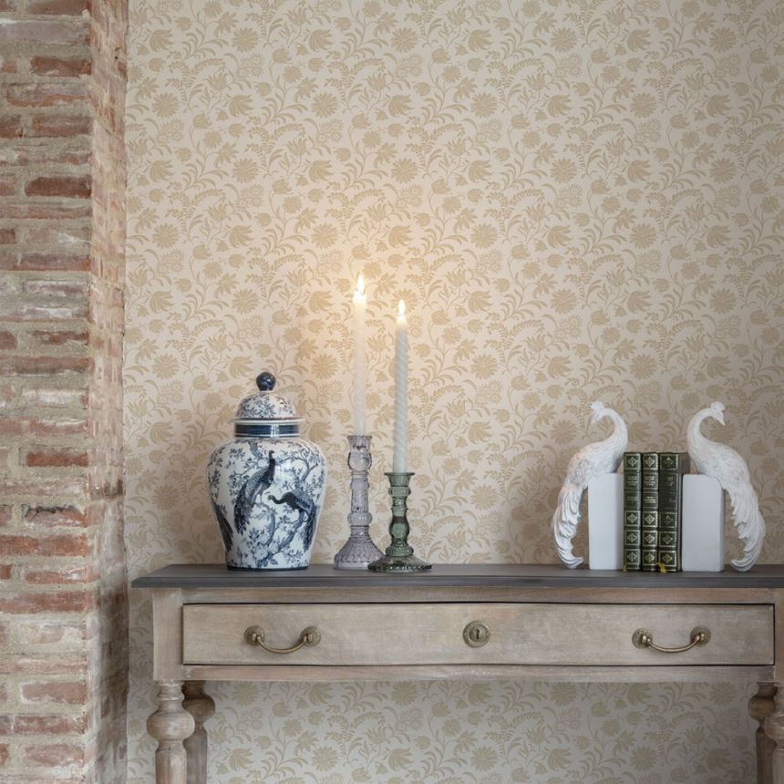 Vliesová tapeta na zeď, růžová, hnědá, květinový vzor, 140318, Laura Ashley 4