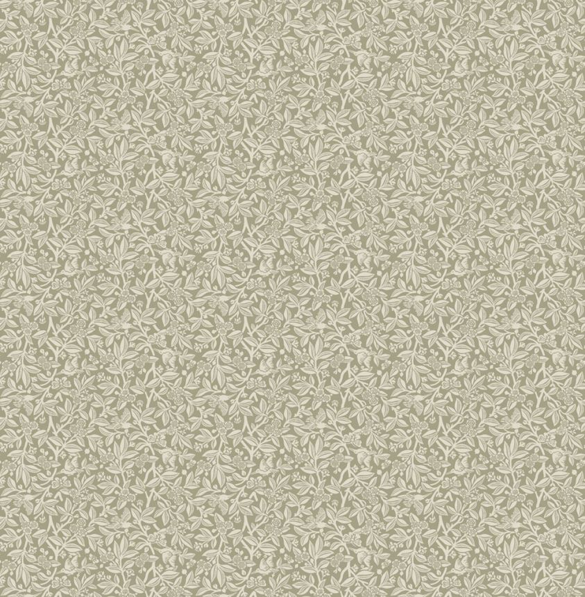 Vliesová tapeta na zeď, šedá, květiny, ptáci, 140320, Laura Ashley 4