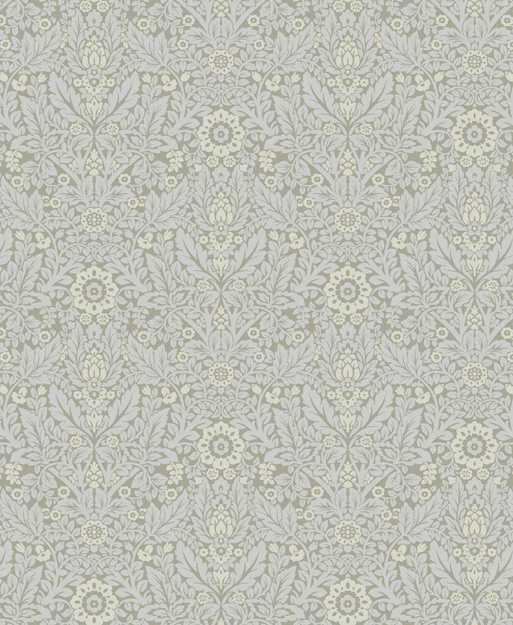 Květinová vliesová tapeta na zeď, zelená, modrá, 140322, Laura Ashley 4