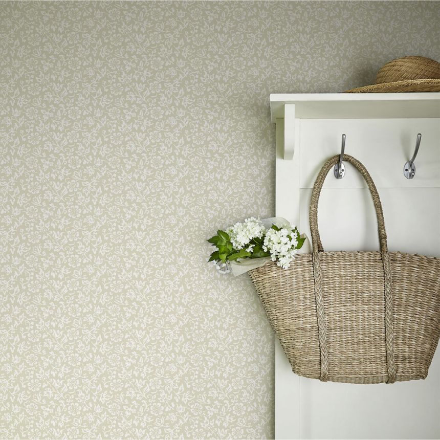 Vliesová tapeta na zeď, béžovo-bílá, květinový vzor, 140327, Laura Ashley 4