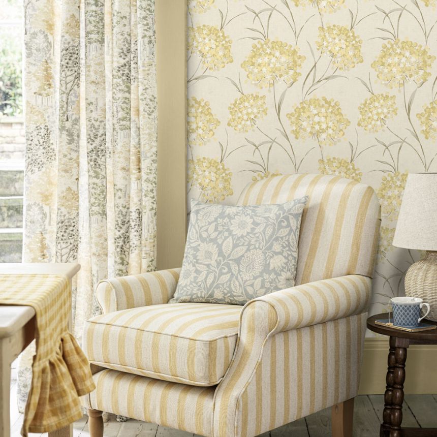 Vliesová tapeta na zeď, žlutá, béžová, květinový vzor, 140330, Laura Ashley 4