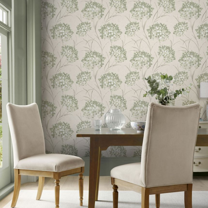 Vliesová tapeta na zeď, zelená, šedá, květinový vzor, 140331, Laura Ashley 4