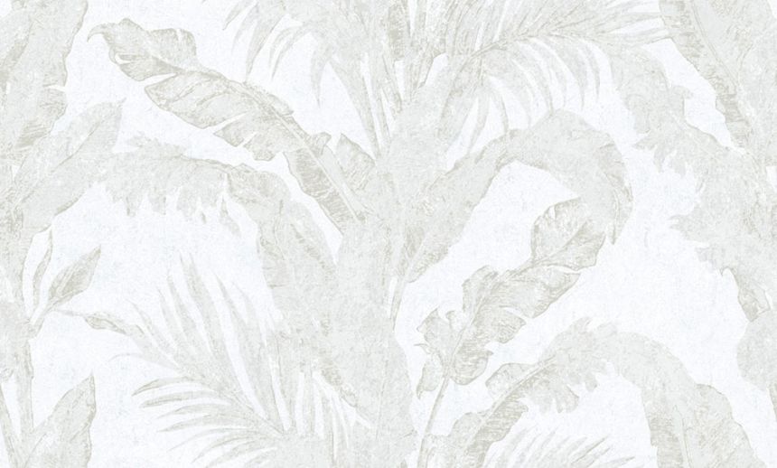 Luxusní vliesová tapeta na zeď, šedá, bílá, listy, imitace stěrkové omítky, 6601, Metamorphosis, Parato by Cristiana Masi