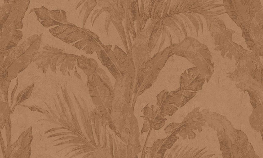 Luxusní vliesová tapeta na zeď, bronzová, hnědá, listy, imitace stěrkové omítky, 6604, Metamorphosis, Parato by Cristiana Masi