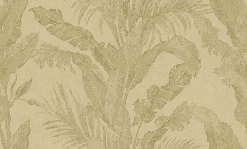 Luxusní vliesová tapeta na zeď, zelená, zlatá, listy, imitace stěrkové omítky, 6605, Metamorphosis, Parato by Cristiana Masi