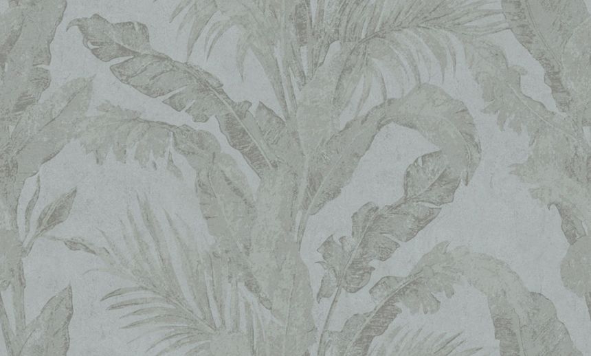 Luxusní vliesová tapeta na zeď, šedá, modrá, listy, imitace stěrkové omítky, 6606, Metamorphosis, Parato by Cristiana Masi