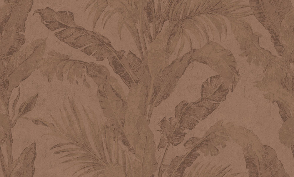 Luxusní vliesová tapeta na zeď, hnědá, listy, imitace stěrkové omítky, 6609, Metamorphosis, Parato by Cristiana Masi