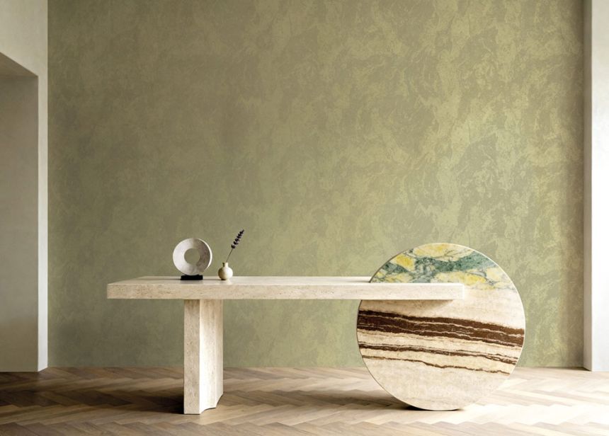 Vliesová tapeta na zeď, zelená, imitace štukové omítky, 6645, Metamorphosis, Parato by Cristiana Masi