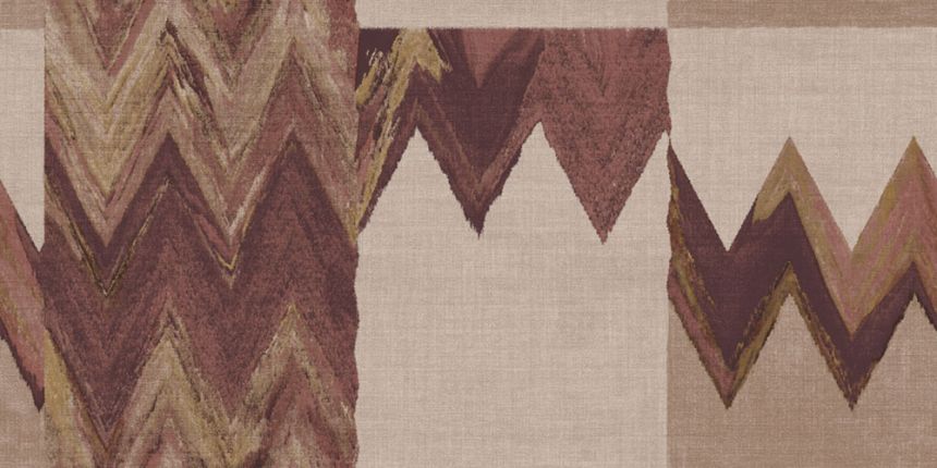 Geometrická vliesová tapeta na zeď, hnědá, béžová, imitace látky, 6674, Metamorphosis, Parato by Cristiana Masi