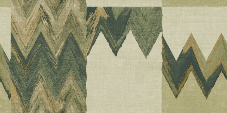Geometrická vliesová tapeta na zeď, zelená, šedá, imitace látky, 6675, Metamorphosis, Parato by Cristiana Masi