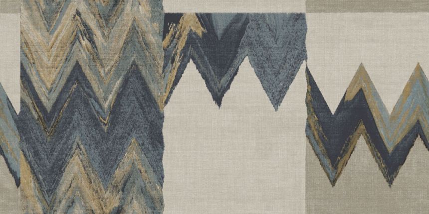 Geometrická vliesová tapeta na zeď, modrá, šedá, imitace látky, 6676, Metamorphosis, Parato by Cristiana Masi