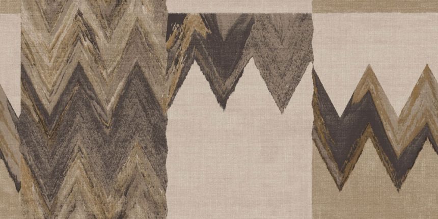 Geometrická vliesová tapeta na zeď, béžová, hnědá, imitace látky, 6679, Metamorphosis, Parato by Cristiana Masi