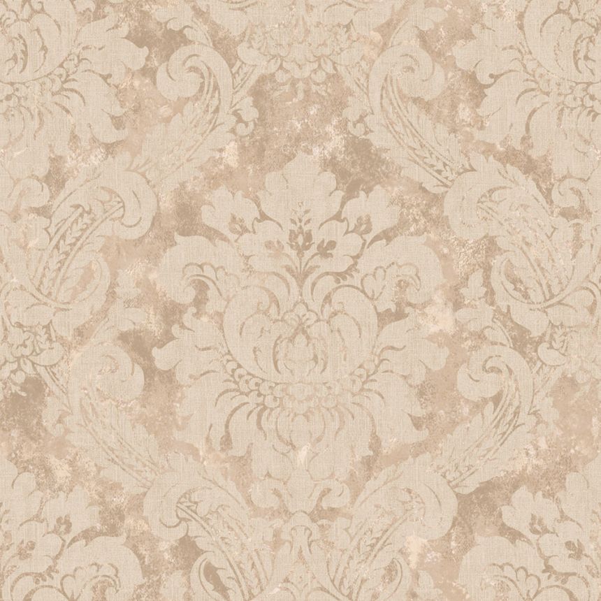 Vliesová tapeta na zeď, růžová, bílá, damaškový vzor, AU41003, Aurelia, Prestige Wallcoverings