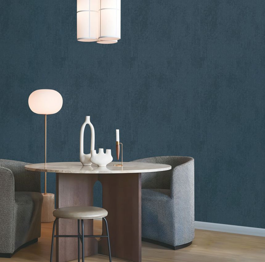 Vliesová tapeta na zeď, modrá, imitace látky, AU41304, Aurelia, Prestige Wallcoverings