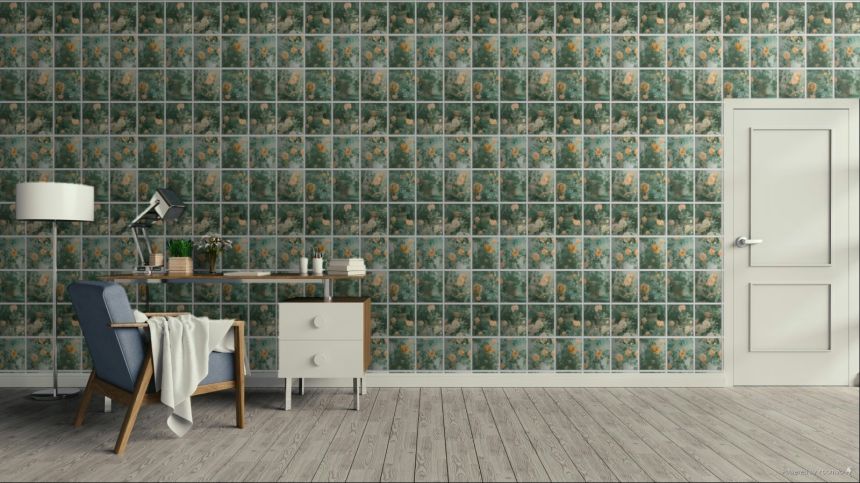 Vliesová tapeta na zeď, oranžová, růže v zimní zahradě, M89905, Illusion, Ugépa