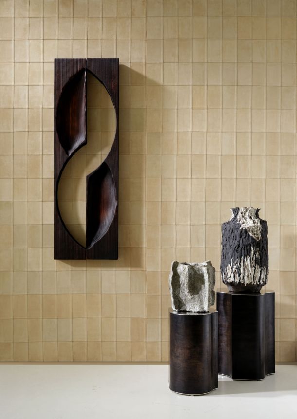 Luxusní vliesová tapeta na zeď, nubuková kůže, písková, 27470, Corium, Arte
