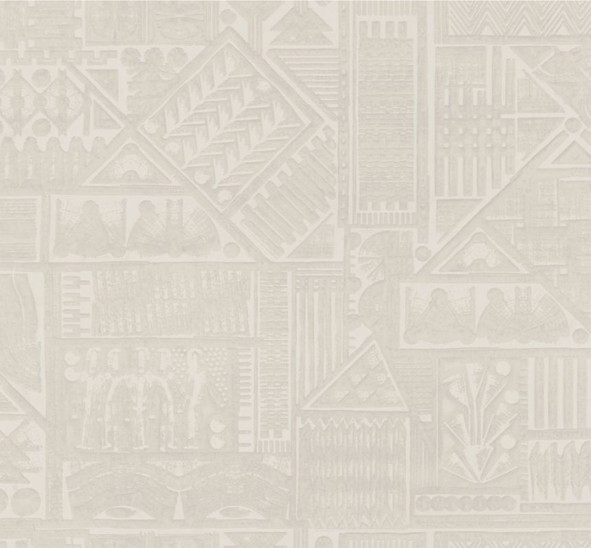 Vliesová textilní 3D tapeta na zeď, krémová, nástěnná malba, 23402, Memphis, Arte