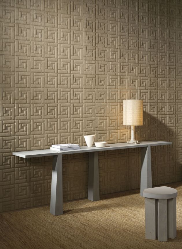 Vliesová textilní 3D tapeta na zeď, béžová, geometrický vzor, 23410, Memphis, Arte