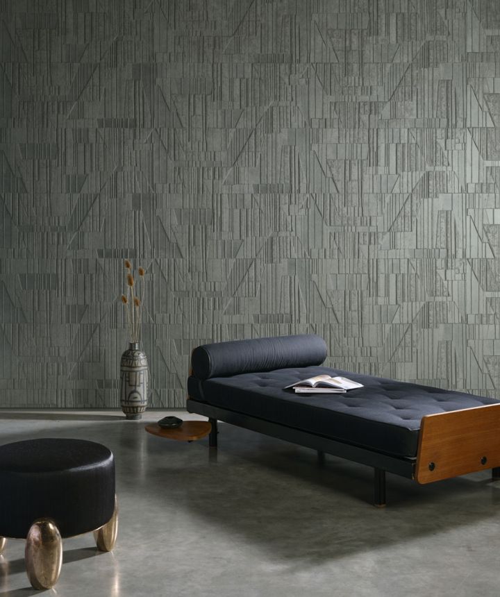 Vliesová textilní 3D tapeta na zeď, šedá, geometrický vzor, 23440, Memphis, Arte