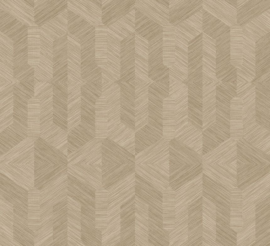 Geometrická vliesová tapeta na zeď, hnědá, ArtDeco, 19400, Luxor, Arte