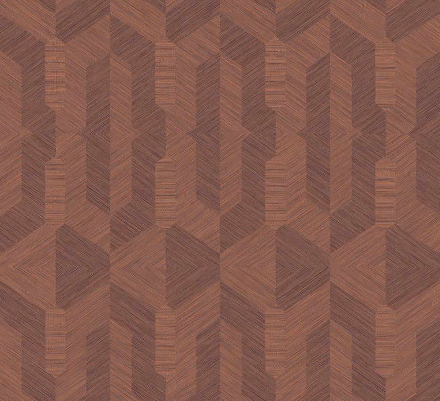 Geometrická vliesová tapeta na zeď, vínová, ArtDeco, 19402, Luxor, Arte