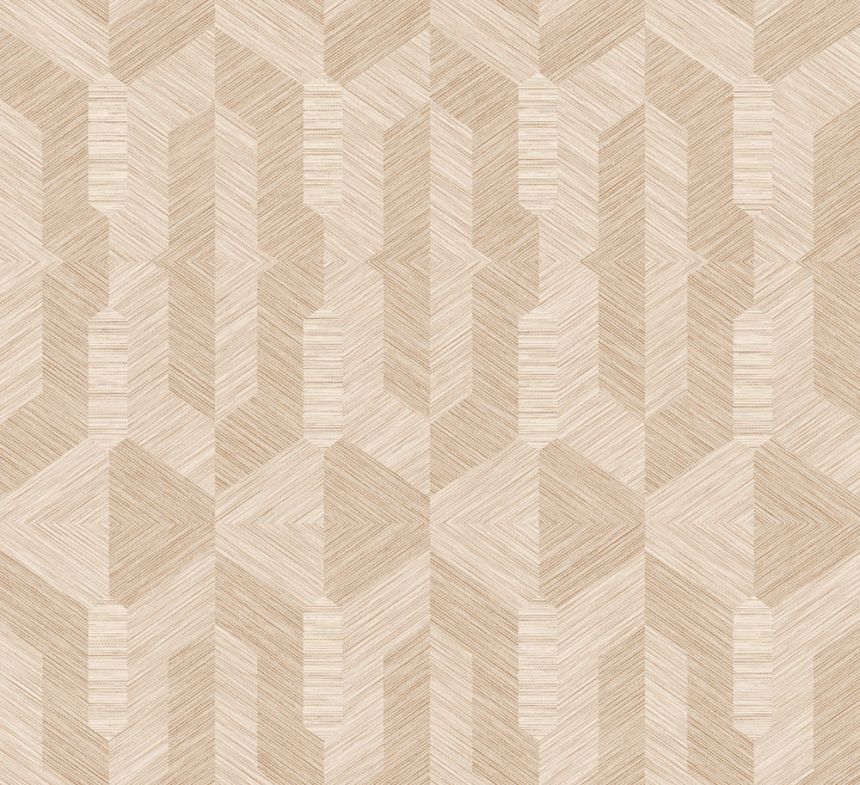 Geometrická vliesová tapeta na zeď, hnědo-béžová, ArtDeco, 19403, Luxor, Arte