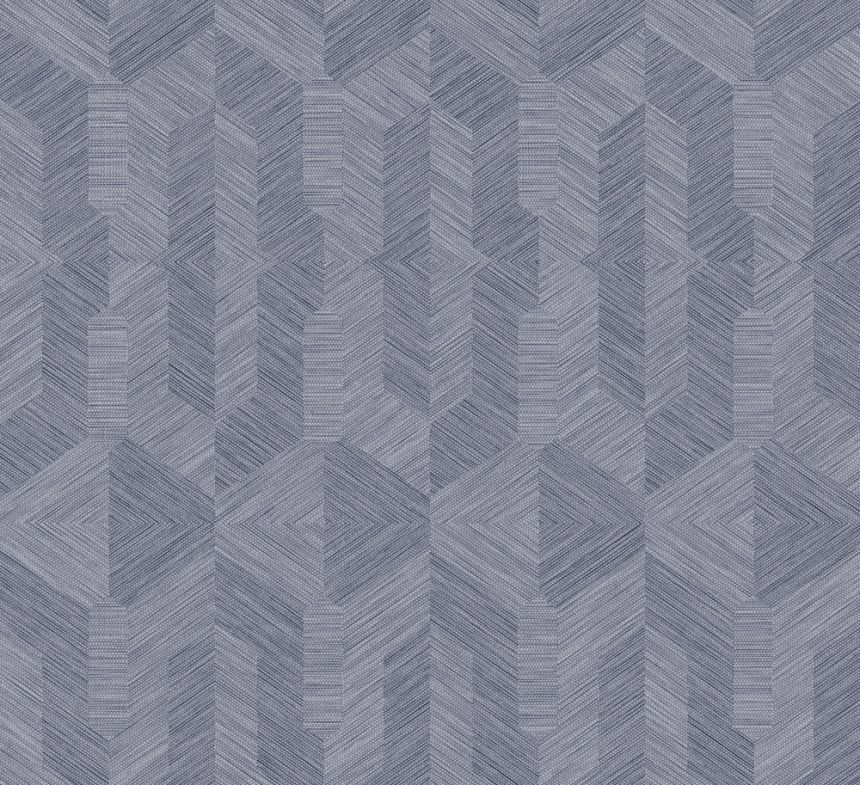 Geometrická vliesová tapeta na zeď, šedo-modrá, ArtDeco, 19404, Luxor, Arte