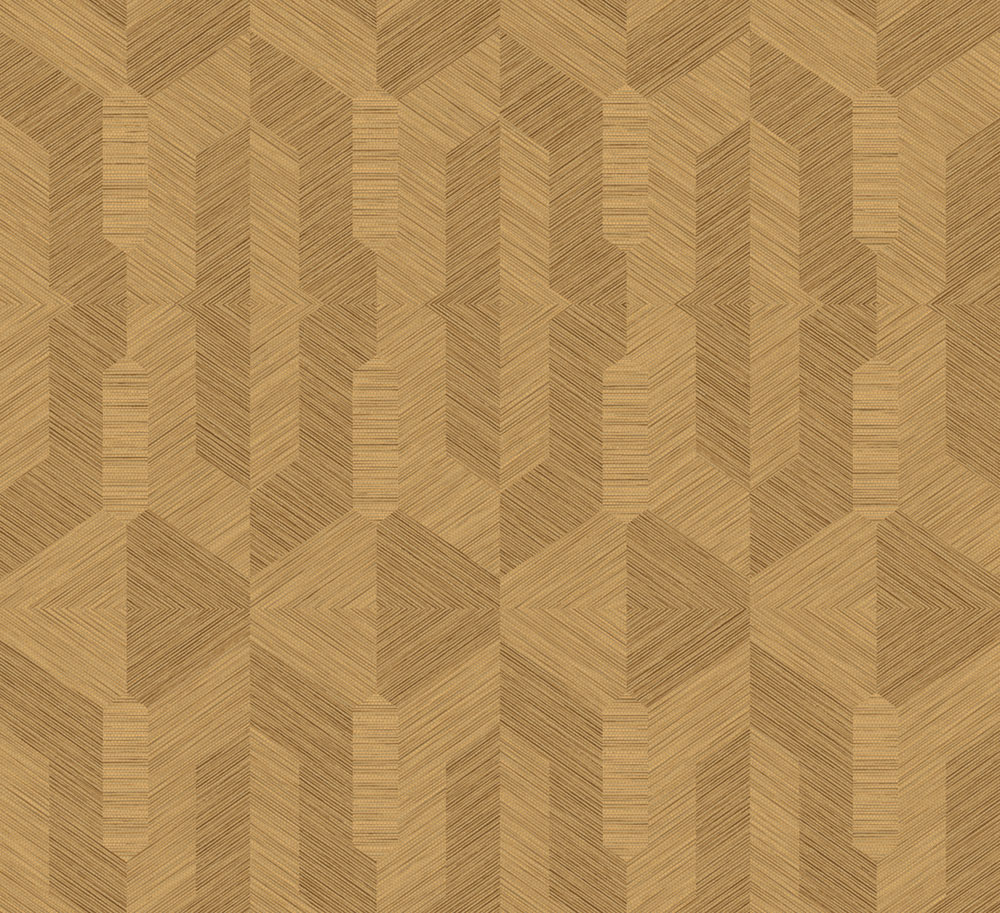 Geometrická vliesová tapeta na zeď, hnědo-žlutá, ArtDeco, 19406, Luxor, Arte