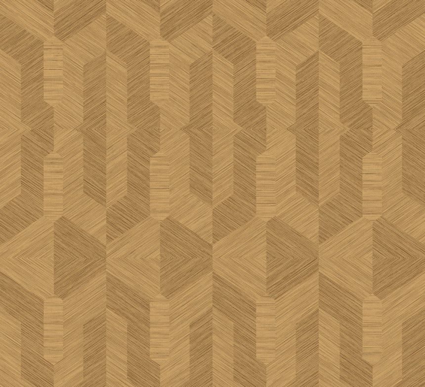 Geometrická vliesová tapeta na zeď, hnědo-žlutá, ArtDeco, 19406, Luxor, Arte