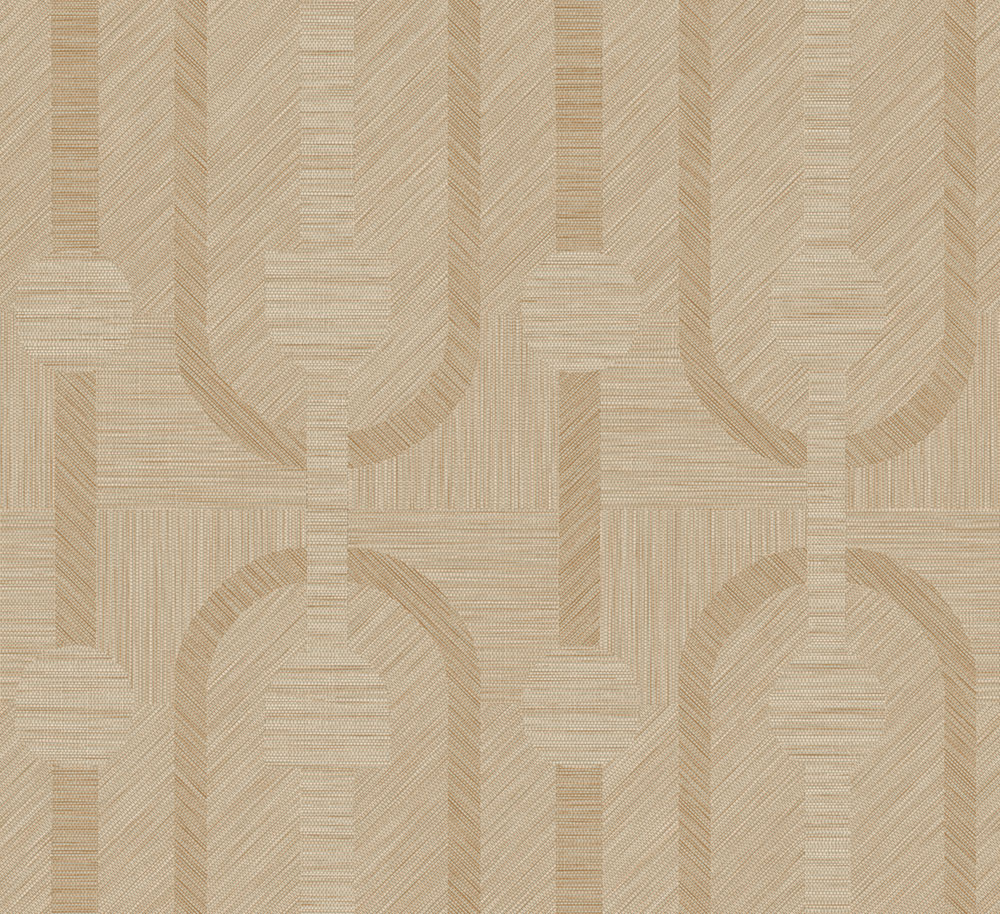 Béžovo-hnědá geometrická tapeta na zeď, Art Deco, 19411, Luxor, Arte