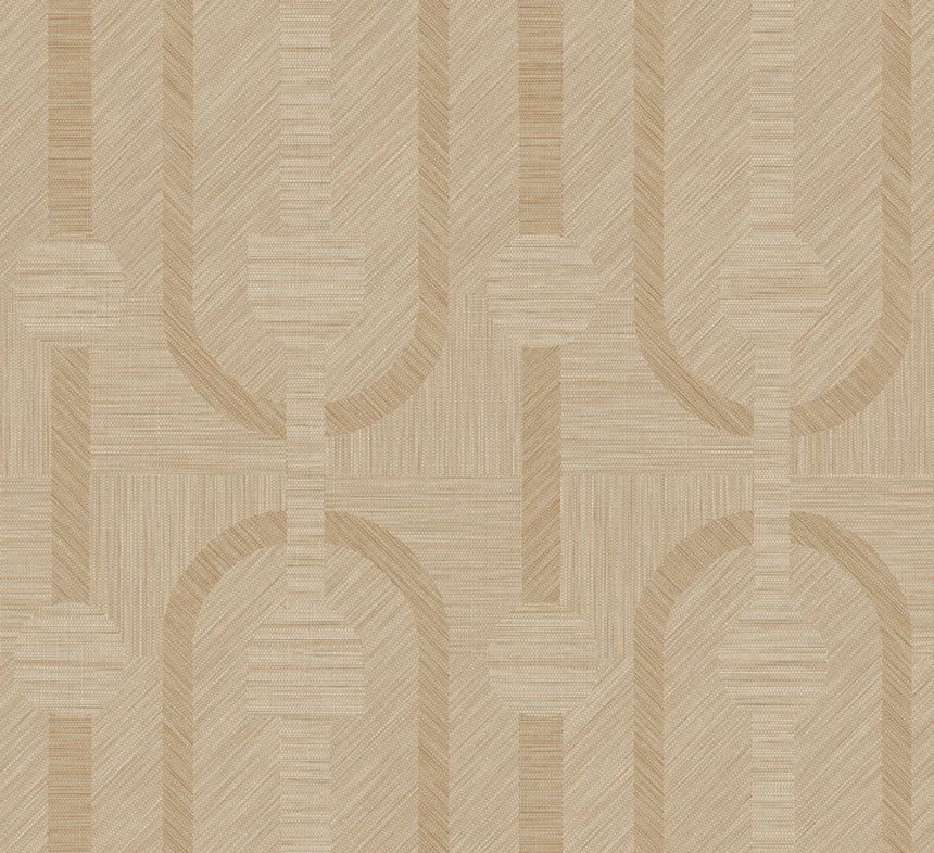 Béžovo-hnědá geometrická tapeta na zeď, Art Deco, 19411, Luxor, Arte