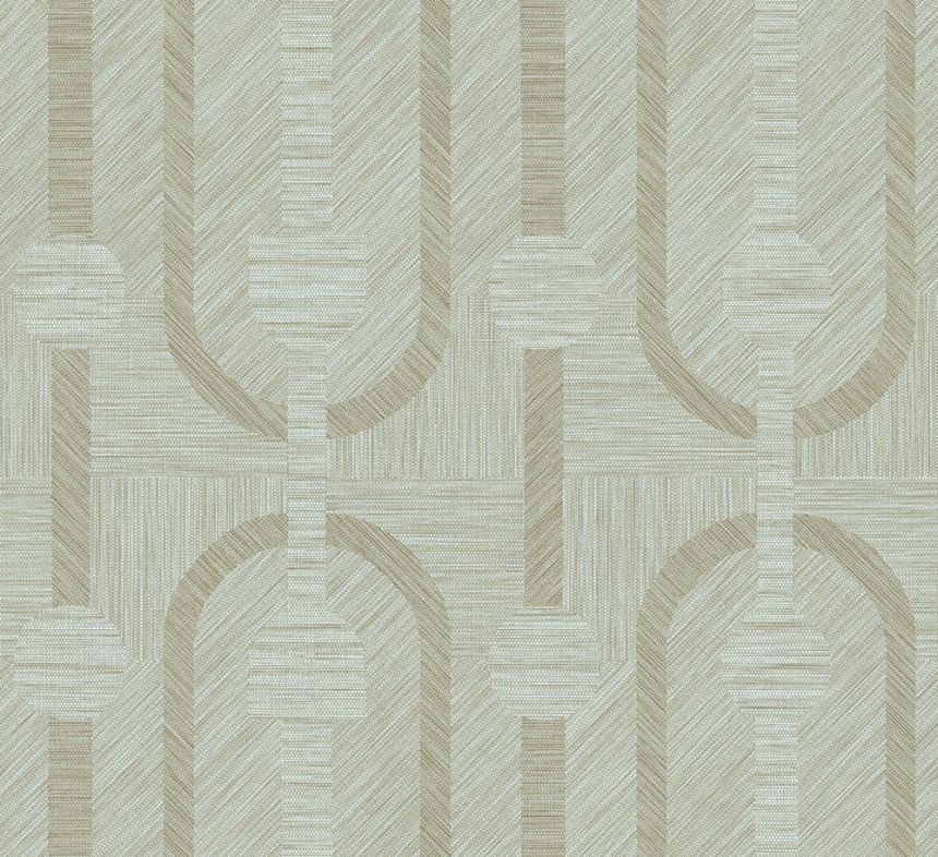 Šedo-zelená geometrická tapeta na zeď, Art Deco, 19412, Luxor, Arte
