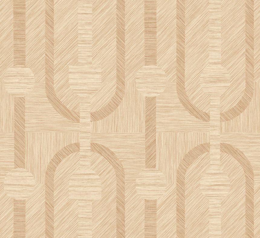 Hnědo-béžová geometrická tapeta na zeď, Art Deco, 19415, Luxor, Arte