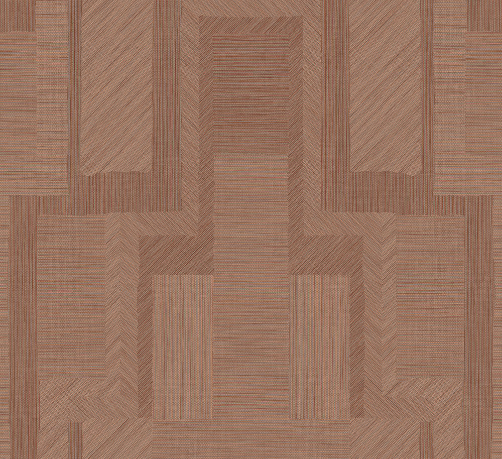 Hnědo-červená geometrická tapeta na zeď, ArtDeco, 19423, Luxor, Arte
