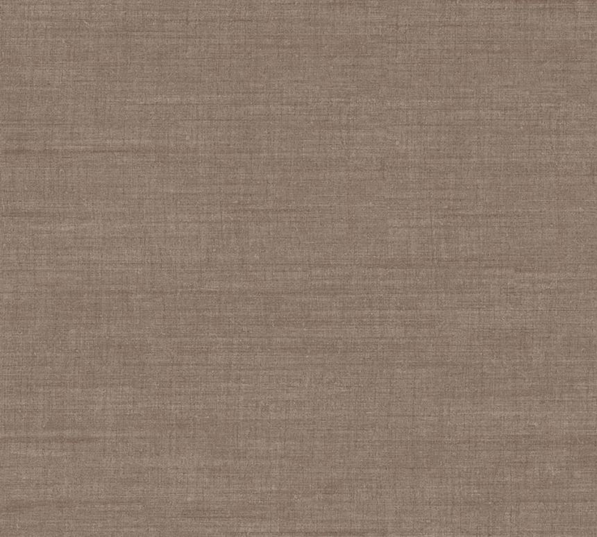 Vliesová tapeta s jemnou látkovou texturou, tmavě hnědá, 18368, Indienne, Arte