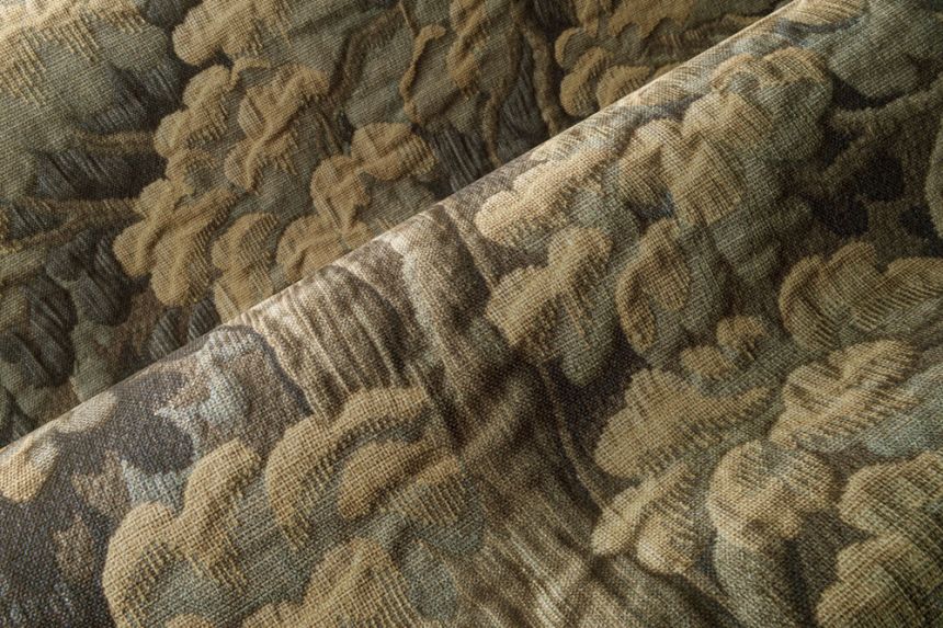 Vliesová obrazová tapeta na zeď, modrá, žlutá, labutě, stromy, 97851, Les Tapisseries, Arte