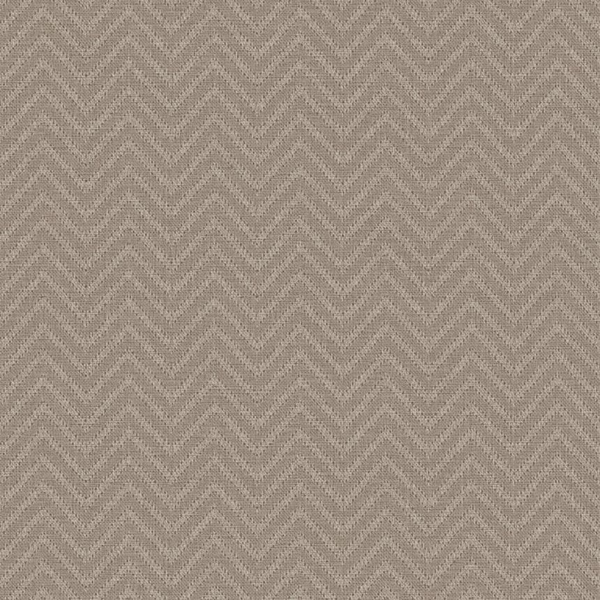 Geometrická vliesová tapeta na zeď, hnědá, béžová, imitace látky, 140089, Abigail Ahern vol.1