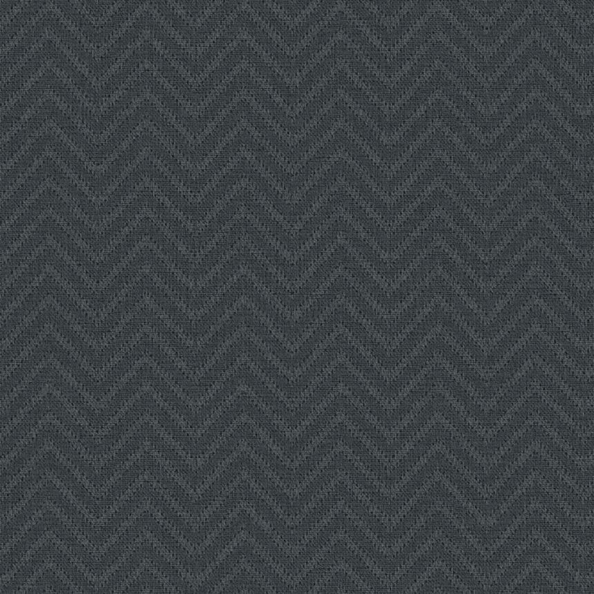 Geometrická vliesová tapeta na zeď, šedá, černá, imitace látky, 140090, Abigail Ahern vol.1