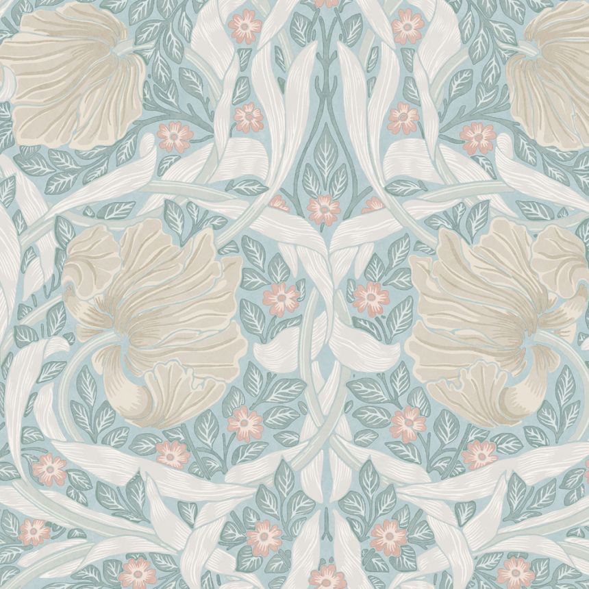 Vliesová tapeta na zeď, zelená, béžová, květiny, 140507, William Morris at Home vol. 2