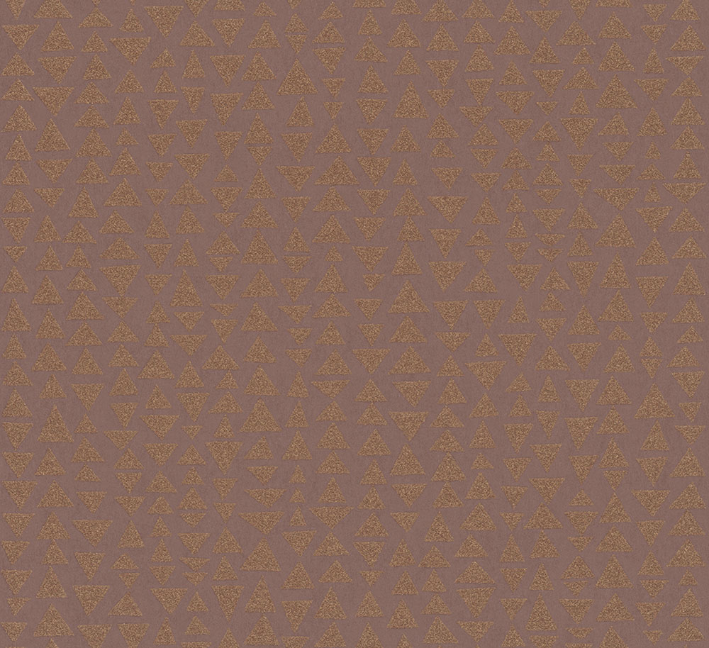 Vliesová tapeta na zeď, hnědo-bronzová, trojúhelníky, 32023, Grains & Plains, Marburg