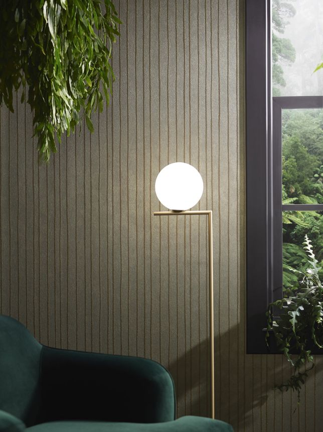 Geometrická vliesová tapeta na zeď, zlato-šedá, 32026, Grains & Plains, Marburg
